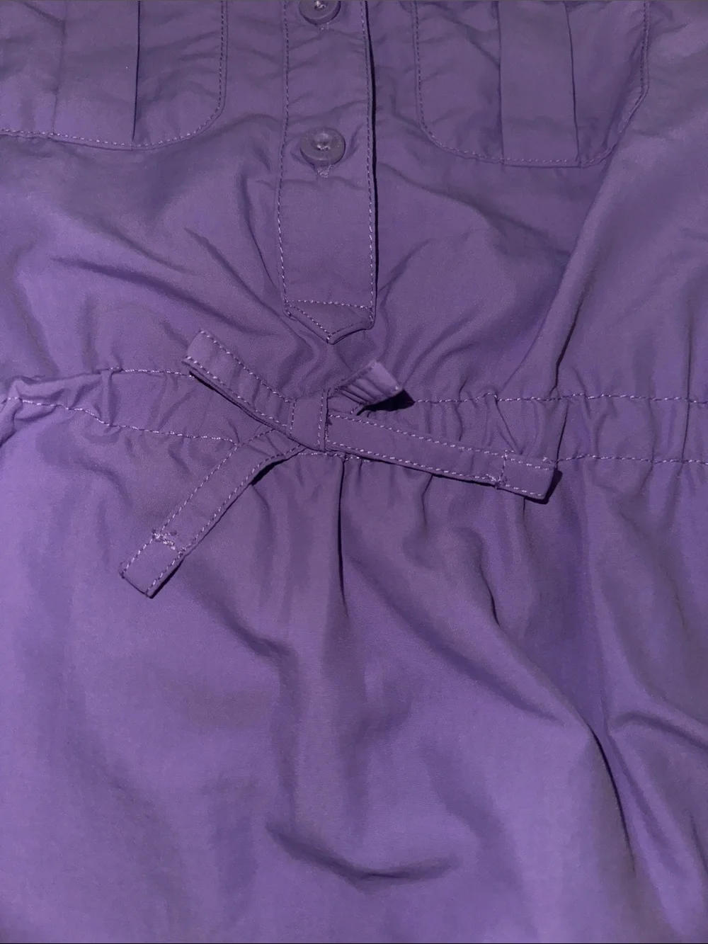 Magellan Outdoors Purple Girls' Short-Sleeve Shirt Dress